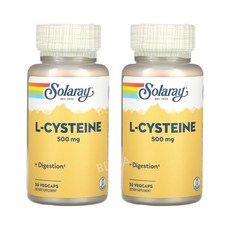 솔라레이 L Cystein 엘 시스테인 글루타치온 전구체 아미노산 500mg 30캡슐 2통, 2개, 30정