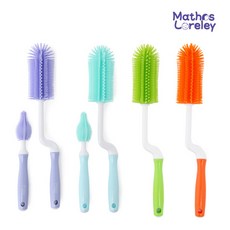 [마더스로렐라이]실리콘 젖병솔 젖꼭지솔 세트 젖병세척 병솔, COLOR:일자 민트세트