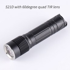 Convoy 쿼드 TIR 렌즈 장착 21700 손전등 후레쉬 S21D 219B 519A XPL HD 12 그룹, 4000K, 12A FET 10degreeBEAD, 1개