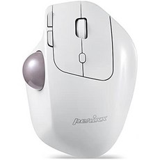 일본직발송 3. PERIXX(펠릭스) 페릭스 PERIMICE-720 무선 트랙볼 마우스 - 8 버튼 - 듀얼 접속 2.4 G BLU, One Size, 무선 화이트