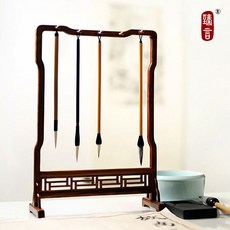 서양식 화리목 붓걸이에 명식 풍격의 홍목실목 붓걸이 서예용품 문방사우