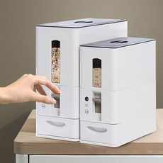 진공쌀통 쌀보관통 10KG 20KG 일상곳곳 계량 잡곡통, 12kg(습기제거제 포함)