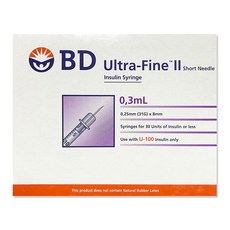 BD 인슐린 주사기 31G 8mm 0.3cc 100개입, 단품, 1개