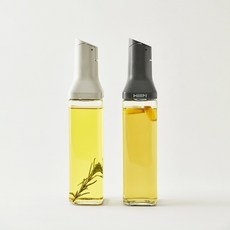 한샘 클리어 자동개폐 슬림오일병 2P세트구성 투명 유리, 500ml, 2세트