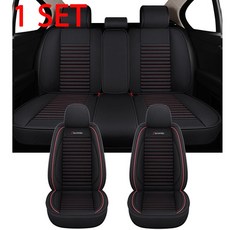 카시트 유니버설 리넨 자동차 시트 커버 아마 보호대 차량 쿠션 세단 SUV 픽업 트럭 용품, [01] Black 1 set, 1개
