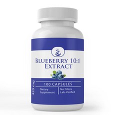 PURE ORIGINAL INGREDIENTS 블루베리 추출물 420mg 캡슐 100정