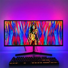 Dream Screen USB LED Strip 조명 라이트바 RGB 드림 스크린 2023 업그레이드 버전, 업그레이드 버전 60개(1미터당), 2M, 1개