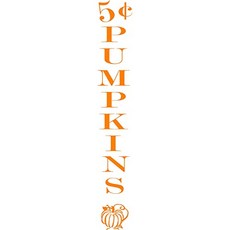 휴일을위한 스타일의 환영 기호 보드 스텐실이있는 벽 한 번 사용하는 스텐실 데칼 (호박 5 센트 (Pumpkins 5 cents (orange vinyl lettering)), 본상품