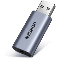 유그린 USB to 4극 사운드카드 어댑터 외장형, U-80864