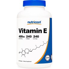뉴트리코스트 비타민 E 캡슐 240캡슐 1서빙 400IU 240회분 Vitamin E Softgel [240 SFG], 1개