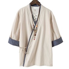 절복 생활 여성 계량 승려복 퓨전 상의 가을 겨울, 4XL/ 네이비 블루, 1개