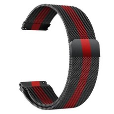 CMF용 루프 Nothing Watch Pro 스트랩 마그네틱 스테인레스 스틸 금속 손목 팔찌 CMF Watch Pro 밴드 액세서리 22mm, 7) Black red - CMF Watch Pro
