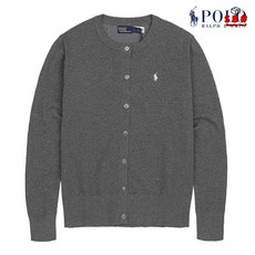 polo ralphLauren 폴로 랄프로렌 여성 코튼 블렌드 가디건 다크그레이