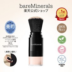 바디파우더 베어 미네랄 베일 UV 파우더 SPF25 PA 53g 자외선 트랜스 루센트 브러쉬 일체형 휴대 포켓 바디 비누 오프 bareMinerals 베어미네랄, 1개