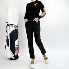 아크나인 여성 골프 편안한 스판 패딩바지 빅사이즈 밴딩팬츠 방한바지
