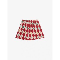 [BOBO CHOSES] 보보쇼즈 24FW 키즈 스커트 Harlequin all over quilted woven skirt B224AC069