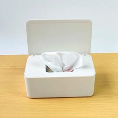 뚜껑(덮개) 물티슈 디스펜서 홀더 홈 오피스용 방진 티슈 보관함, 01 white, 1개