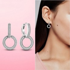 3부다이아베젤귀걸이