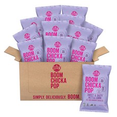 BOOMCHICKAPOP Sweet and Salty Kettle Corn Popcorn 붐치카팝 스위트 앤 솔트 케틀 콘 팝콘 198g 12팩, 1개