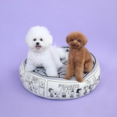 펫 파라다이스 스누피 라운드 쿠션