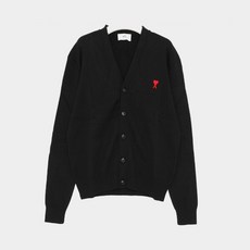 [아미] 24FW 레드하트로고 클래식 울 남성 가디건 BFHKC001 001 001