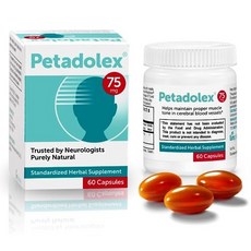 Petadolex - 편두통 완화 - 특허 받은 머위 뿌리 추출물 젤라틴 캡슐에 함유된 75mg PA-Free 머위 추출물 편두통 예방을 위한 이상적인 진짜 머위 Petado