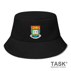 모자 TASK중국 홍콩 대학 HKU학생 캐주얼 햇빛차단 벙거지 남녀 실외 낚시, C05-벙거지모자 블랙