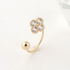 14k네잎클로버귀걸이