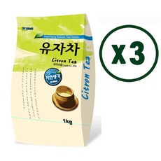 희창 유자차 1kg x3개/자판기용 국산차 차음료 분말, 3개, 3개