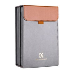 K & F 컨셉 렌즈 필터 케이스 가죽 운반 필터 가방 파우치 최대 100x150mm 스퀘어 ND CPL 방수, Grey, 01 Grey 