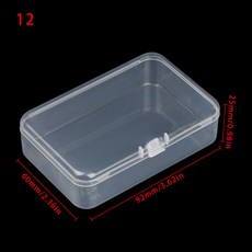 DiY 작은 사각형 투명 플라스틱 보관함 보석 다이아몬드 자수 공예 구슬 알약 가정용 보관 액세서리, [04] 12, 1개
