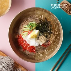 맛있는 유가네 메밀 막국수 4인분_메밀면 4팩+육수 2팩+비빔, 없음