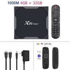 상자 맥스 플러스 안드로이드 TV 박스 Amlogic S905X3 쿼드 코어 기가 바이트 64 1000M 8K 듀얼, EU 플러그 4GB 32GB-G7V PRO