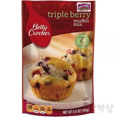 베티크로커 블루베리 머핀믹스 베이킹 파우더 184g6팩, Triple Berry_2.17oz(Pack of 3), 6개, 184g