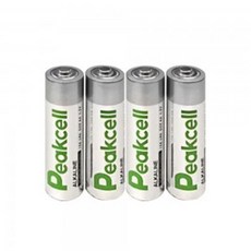 피크셀 PEAKCELL LR6 AA사이즈 알카라인 벌크 4개입 1.5V 건전지 배터리