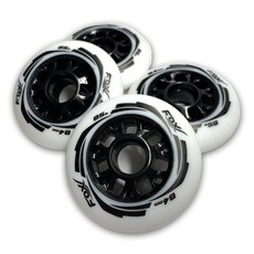  4 조각 질 85a pu 84mm 속도 인라인 스케이트 휠 hr, 흰색 84mm 