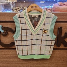 치크단정풀스웨터조끼