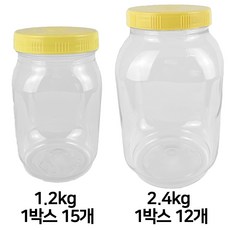 플라스틱 꿀병 1.2kg 15개 2.4kg 12개 박스판매