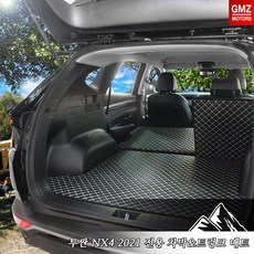 2021 신형 투싼 NX4 트렁크매트 풀셋 차박매트, 블랙(가솔린)