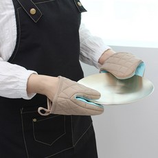 키친구 실리콘 주방 오븐 내열 악어 냄비 손잡이 장갑 2P, A. 민트, 1세트