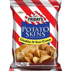 TGI Fridays Cheddar and Sour Cream Potato Skin - 3온스 가방 케이스당 6개, 1