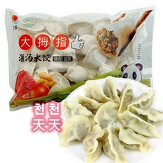 [천천중국식품] 한국제조 중국식 부추돼지고기 물만두 600G 엄지척 물만두, 1개