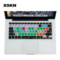 [해외] 로직 프로 x 10 용 skn 키보드 커버 macbook air 13 용 기능성 단축키 실리콘 스킨 macbook pro 13 15 로직 커버 용, 1개, 상세내용표시
