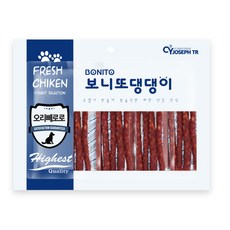 보니또댕댕이 반려동물 사사미 300g, 오리고기 빼로로, 5개