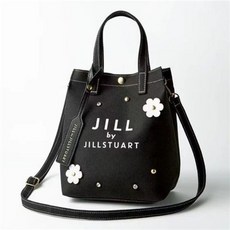 YE 질스튜어트 가방 일본 잡지 부록 JILL BY JILLSTUART 질 바이데이지꽃 크로스백, 검정색