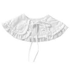 레이스케이프 일본 여성 소녀 로리타 인형 더블 레이어 프릴 라 숄더 랩 페이크카라