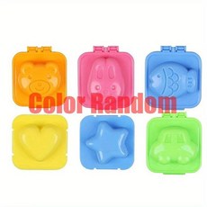 만화 라이스 볼 몰드 계란 도시락 스시 도구 주방 색상 세트당, 1.6Pcs Random color, 1개