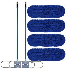 월드크린 극세사 리스킹걸레 60cm 2p + 리스킹 판자루, 2세트