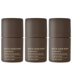 더페이스샵 퀵 헤어 퍼프섀도 7g, 02 다크브라운, 3개