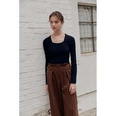 [갤러리아] 온앤온[20겨울]스퀘어넥 패널 니트 풀오버 NK0WP221